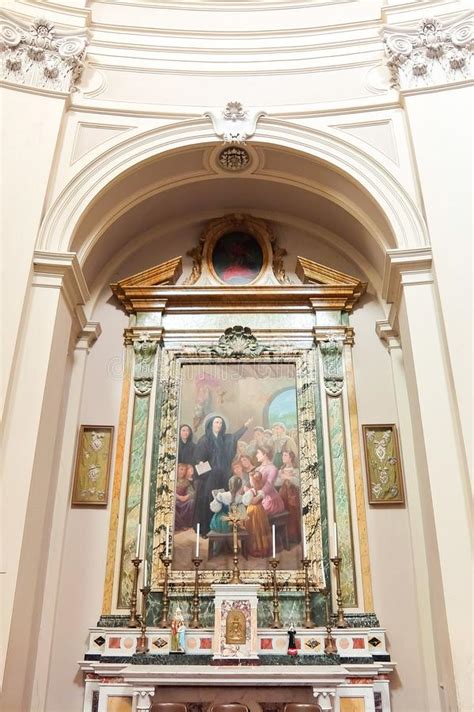 Tarquinia Italy Teto Em Di Santa Maria Addolorata De Chiesa Da Igreja Cat Lica S Culo Xviii