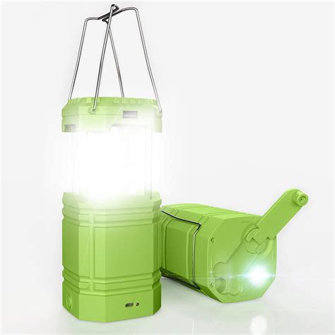 Mesqool Hand Crank Solar Camping Lantern Portable Ultra Bright Led