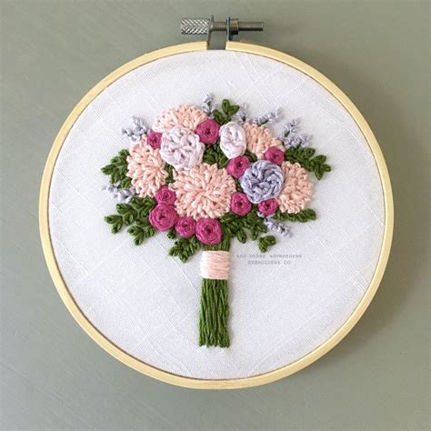 The Madeleine Bouquet Diy Floral Hand Embroidery Pattern And Other