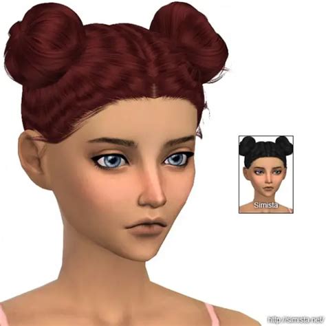 Sims 4 Hairs Simista Leahlilith Blossom Hair Retextured