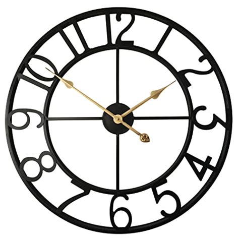 24 Inch Thicker Metal Large Wall Clock Home Decorative Industrial