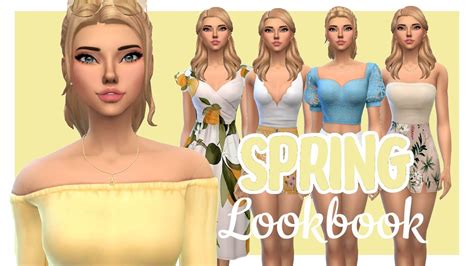 Spring Lookbook 🌷🐝 Sims 4 Create A Sim Cc List Youtube