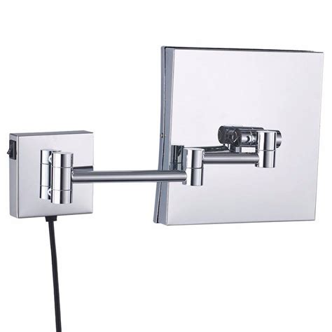 Wall mounted bathroom mirror led makeup mirror 10x magnification adjustable cosmetic mirror wall mirrors touch dimming mirrors. Luxury Wall Mounted Magnifying Bathroom Led Lighted ...