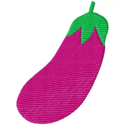 Eggplant Vegetable Embroidery Design