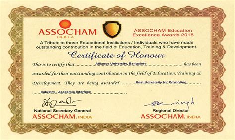 Assocham Education Excellence Awards 2018 For Industry Academia Interface