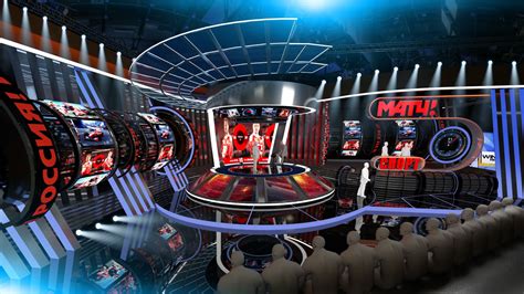Scenic Television Design For Sport Night Talk Show On The