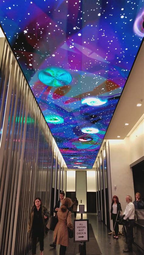 Mimolive has some great features for projection mapping. 250 W. 57th Street Lobby Ceiling | Ceiling design, Ceiling ...
