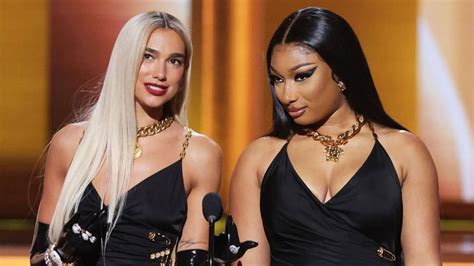 Dua Lipa And Megan Thee Stallion Wore Matching Versace Looks At Grammys