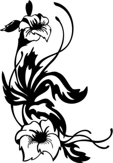 Gambar tato bunga terbaik gratis! Tribal Bunga - Cliparts.co