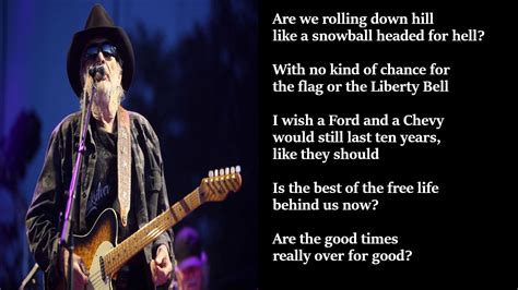 Merle Haggard Are The Good Times Really Over Lyrics Youtube