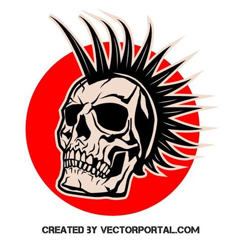 mohawk hair skull skull illustration skull mohawk hairstyles