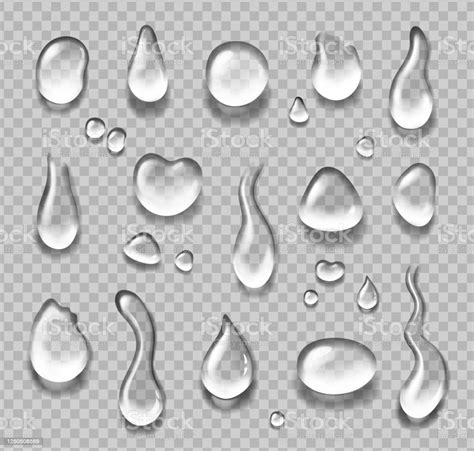 Realistic Water Droplets Rain Drops Condensed On Window Stock