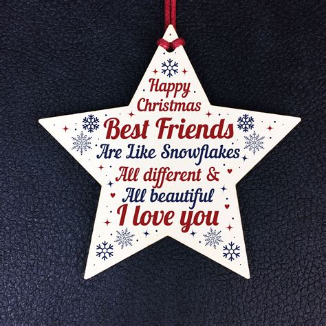 Christmas Ts For Best Friend Wooden Baubles Tree Decoration