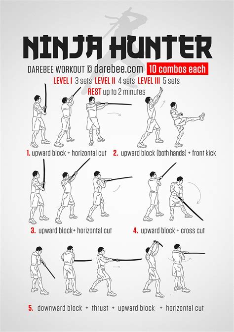 Ninja Hunter Workout Martial Arts Workout Martial Arts Training Warrior Workout