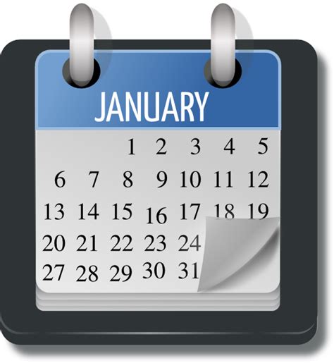 January clipart calendar, January calendar Transparent ...