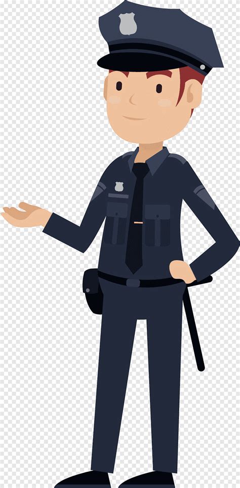 Policier Illustration Dessin Animé Officier De Police Sécurité