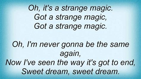 Electric Light Orchestra Strange Magic Lyrics Youtube