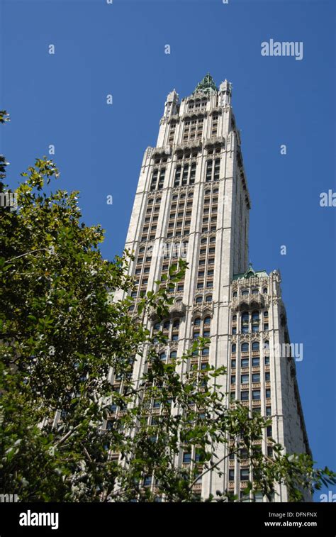Woolworth Building Downtown Manhattan New York New York Usa Stock