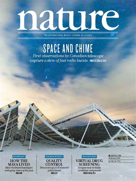 Nature Magazine Cover Photo Andrew Fyfe