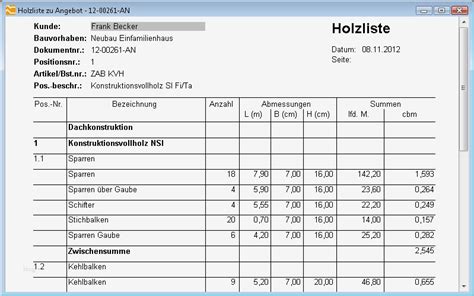 Oft gelangen wichtige berichte und dokumentationen über regieleistungen erst nach tagen ins büro. Rapportzettel Vorlage Handwerk Erstaunlich Casa Die Branchensoftware Für Zimmerer Sander & Doll ...