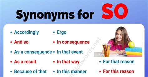 Other Ways To Say So List Of 20 Synonyms For So In English With