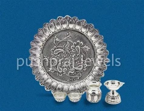 925 Silver Articles Pooja Thali Set Sterling Silver Set At Best