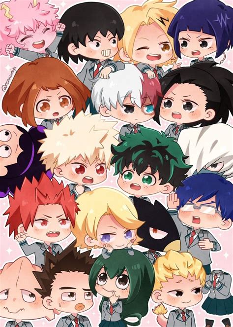 A collection of the top 42 student desktop wallpapers and backgrounds available for download for free. My Hero Academia Class 1-A chibi | My hero academia ...