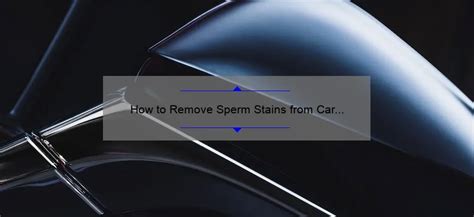 How To Remove Sperm Stains From Car Seat Sperm Blog