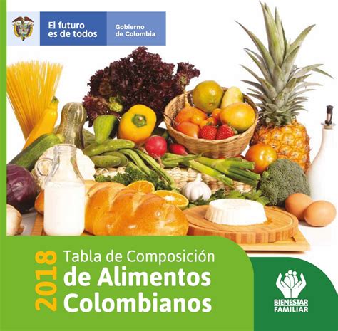 Tabla De Composición De Alimentos Colombianos Portal Icbf Instituto