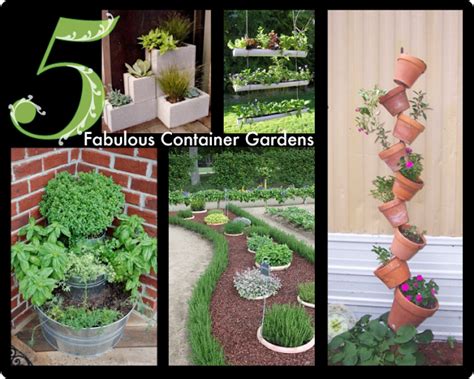 5 Interesting Herb And Container Gardens Backyard Garden Design