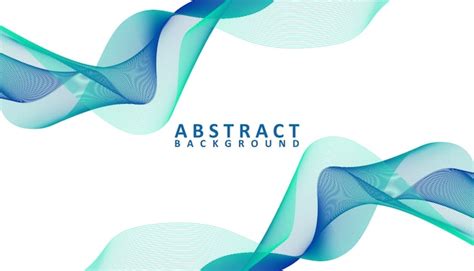 Premium Vector Abstract Blue And Green Wavy Background Vector