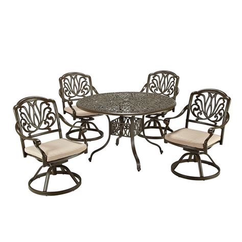 Maybe you would like to learn more about one of these? Homestyles Taupe Floral Blossom 5 PC Swivel Chair & 48 ...