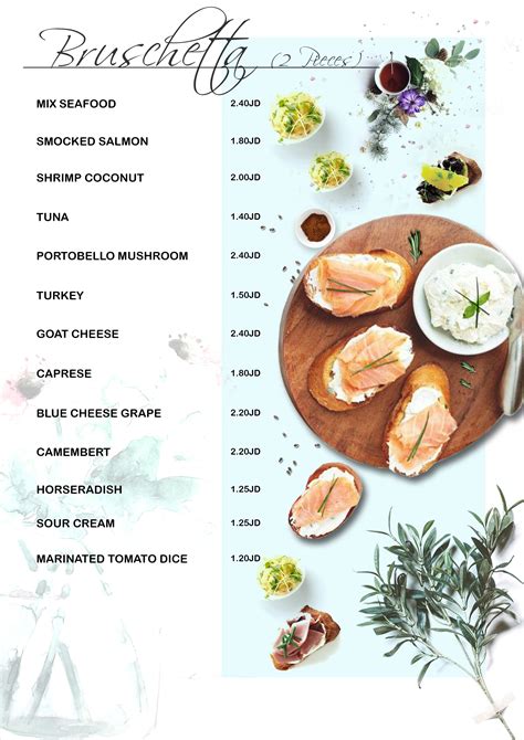 Appetizer Menu Template