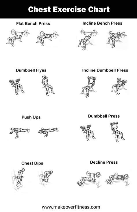 Printable Chest Exercise Chart