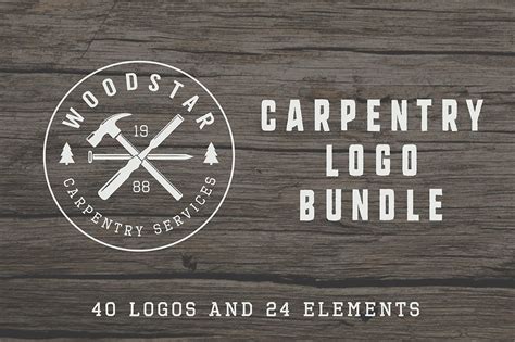 Set Of Vintage Carpentry Logos Creative Illustrator Templates