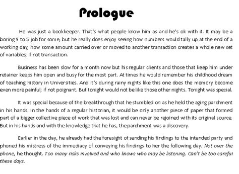 Caz Writings Sample Prologue For Current Writing