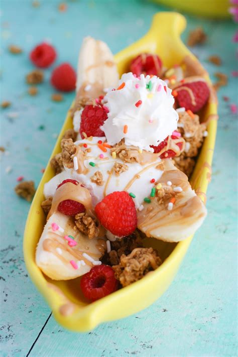“peanut Butter And Jelly” Breakfast Banana Splits Recipe Breakfast