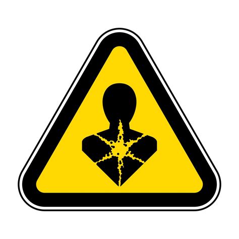 Étiquette de symbole de danger pour la santé Danger pour la santé à