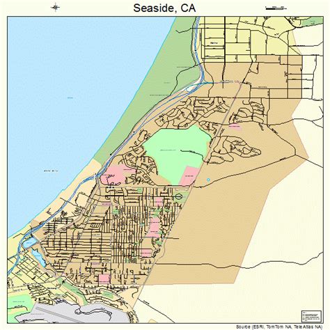 Seaside California Street Map 0670742