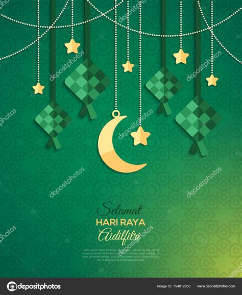 On hari raya aidilfitri, people are also giving hari raya puasa greetings to their friends and relatives in a special way. Selamat Hari Raya Aidilfitri greeting card — Stock Vector ...