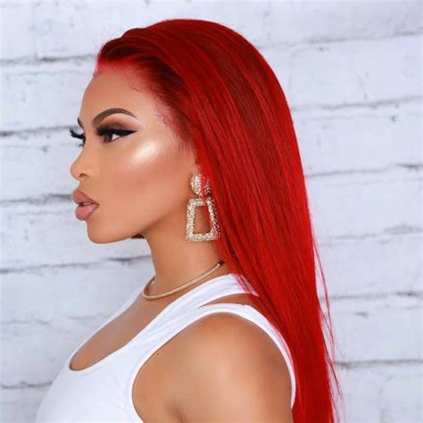 red hairstyles for black women with weave