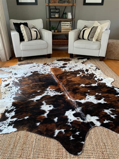 Kitchen Décor New Cowhide Rug Tricolor Cowhide Rug Cow Skin Rug Home