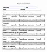 Pictures of Employee Review Form
