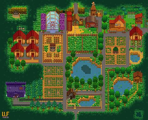 Farms of Stardew Valley | Stardew valley farms, Stardew valley, Stardew valley layout