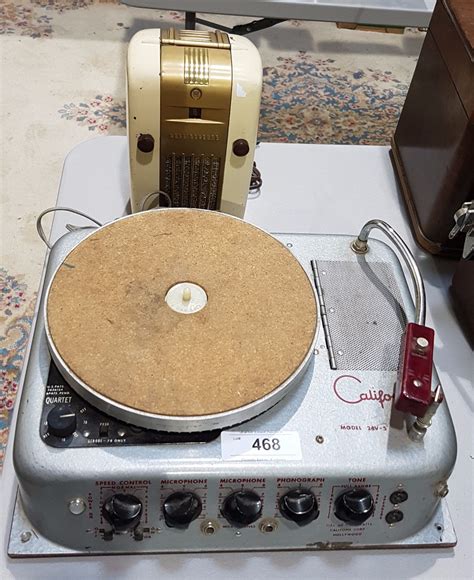 Vintage Caliphone Record Player And Westinghouse Radio