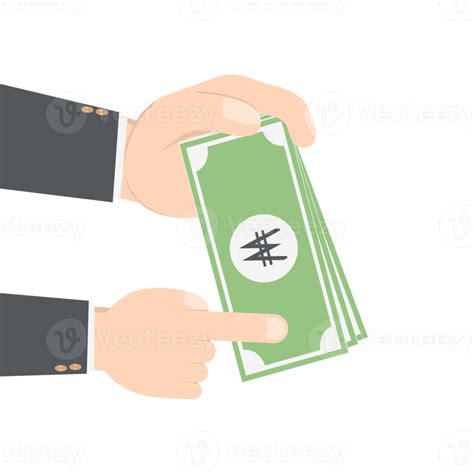 Free Bussinesman Hand Holding Money For Saving 15438498 Png With