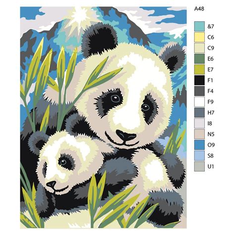 Buy A48 Paint By Numbers Kit Panda £ 2369