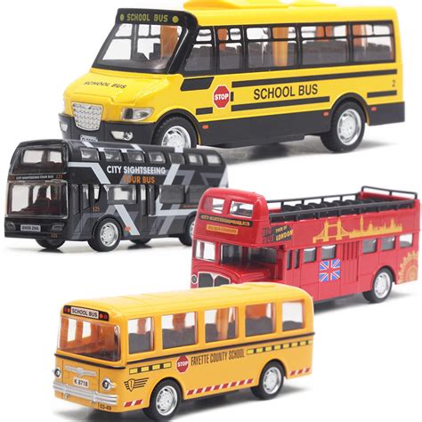Buy Otonopi Bus Toys Die Cast Metal Toy Cars Pull Back School Bus