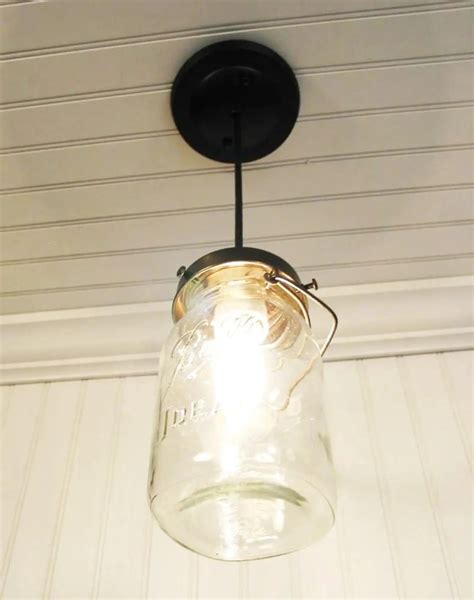 Mason Jar Pendant Light Vintage Quart The Lamp Goods