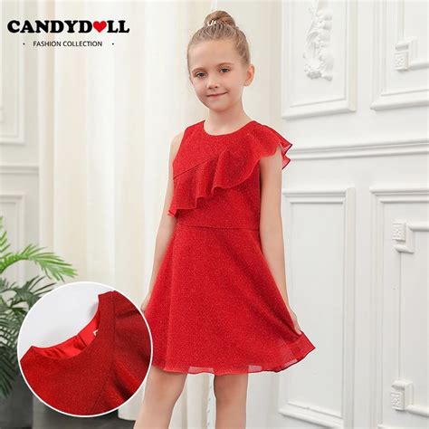 Candydoll Girls New Sleeveless Ear Trimmed Banquet Dress In Childrens